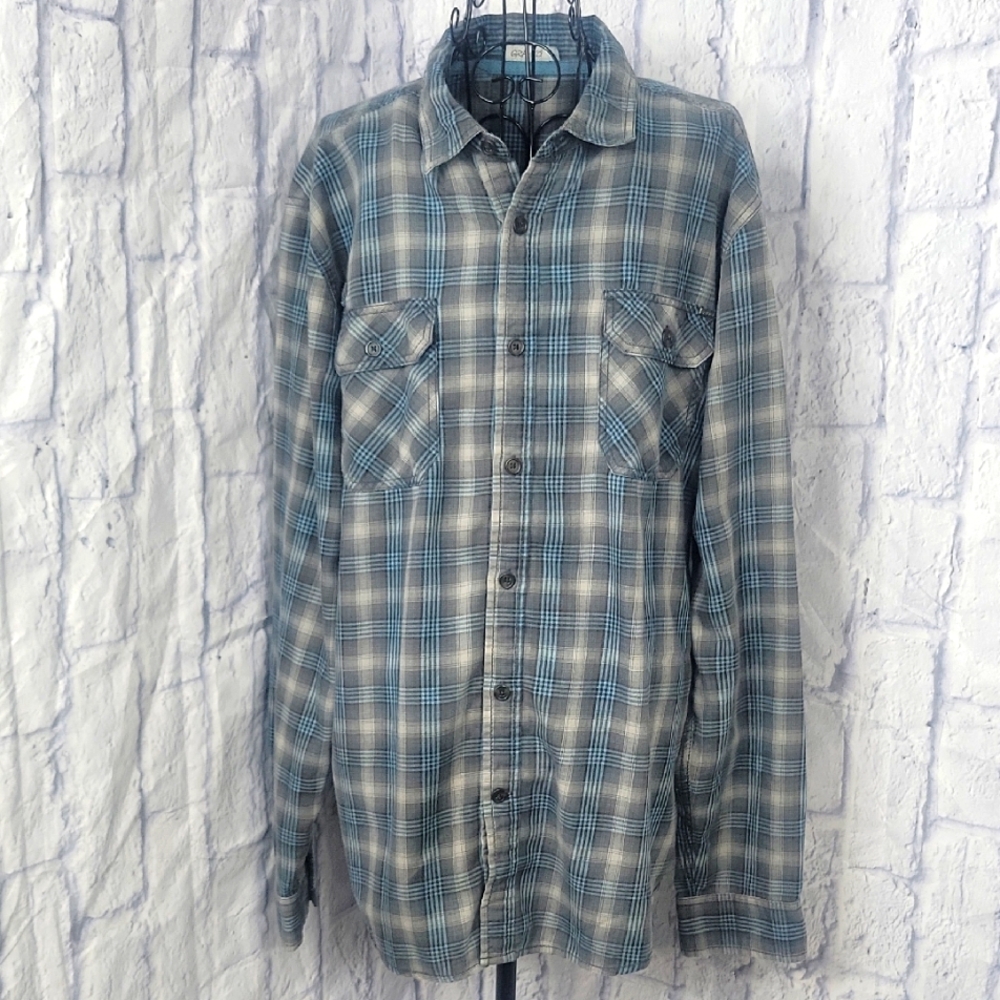Gramicci Blue Plaid Casual Button Down Shirt‎
